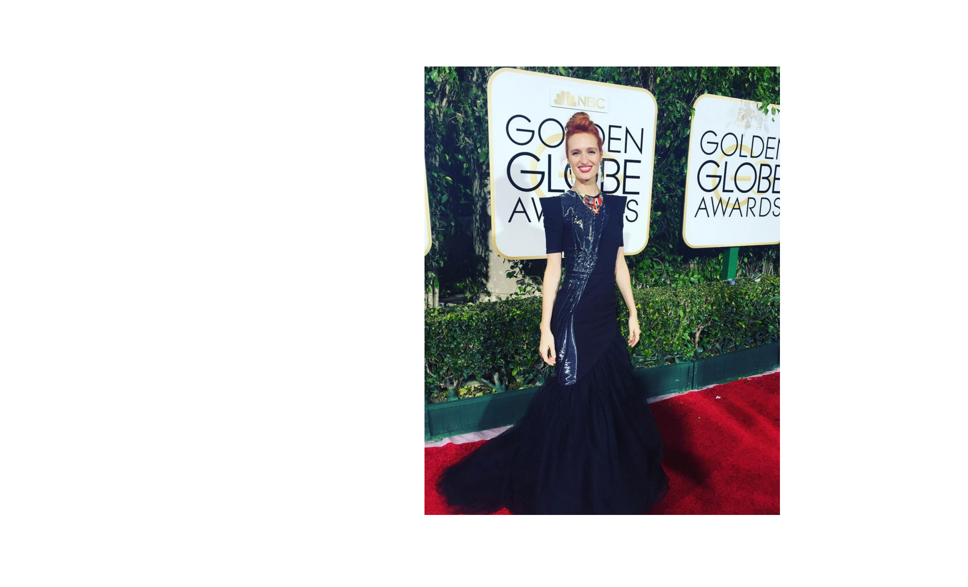 Breeda Wool at the Golden Globes